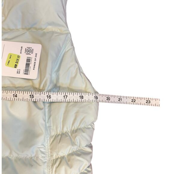 NWT ATHLETA Glacier Green Downtown Full Zip Insulated Puffer Vest Women's Medium - Picture 6 of 12